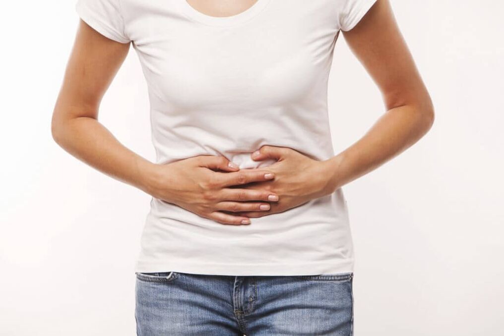 Bauchschmerzen als Symptom vun der Präsenz vu Würmern