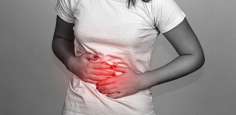 Bauchschmerzen als Symptom vun der Präsenz vu Parasiten am Kierper