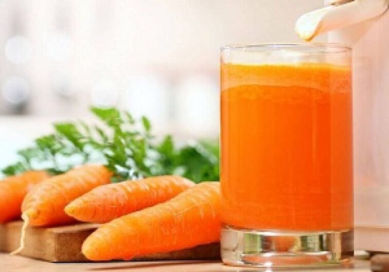 Karottensaft am Kampf géint Würmer ass gëeegent fir Erwuessener a Kanner
